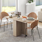 Grande table à manger pliante de 140 cm dépliée dans un séjour - photo 2