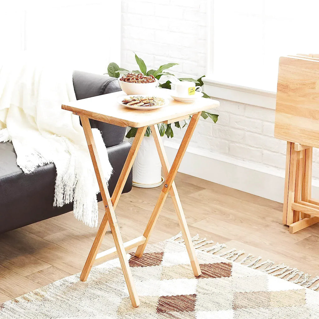 Meuble table pliante replié à 4 cm d'épaisseur contre un mur - photo 4