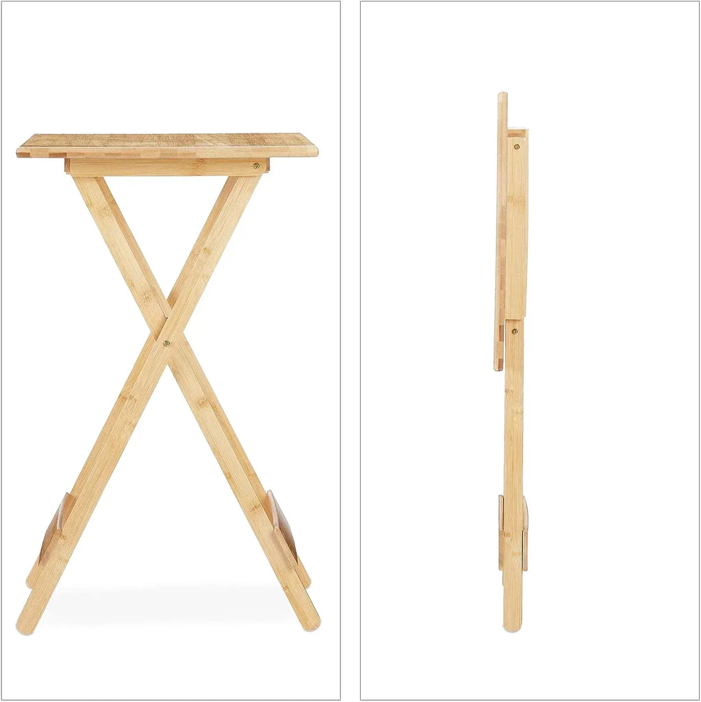 Meuble table pliante replié à 4 cm d'épaisseur contre un mur - photo 3