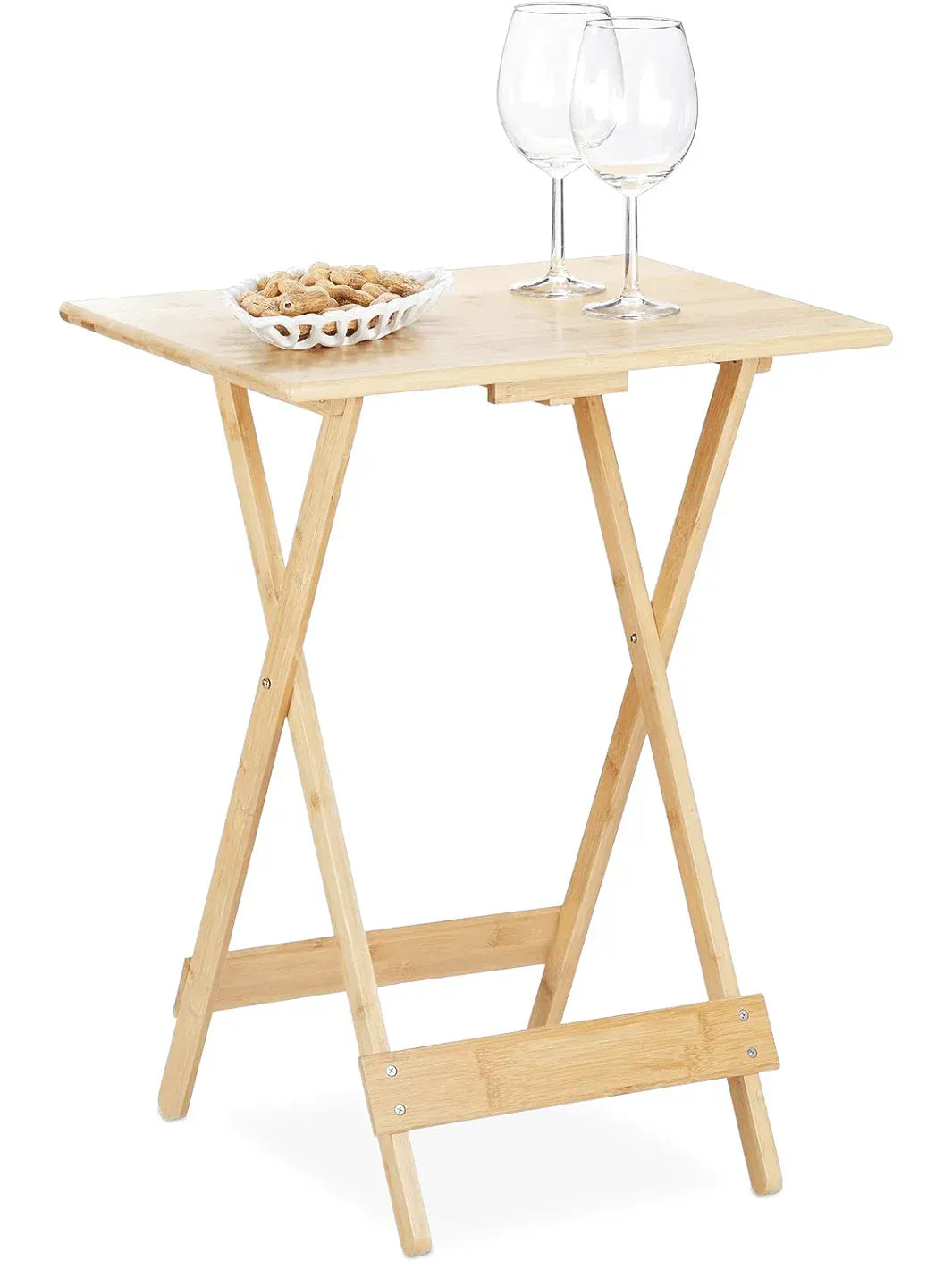 Meuble table pliante replié à 4 cm d'épaisseur contre un mur