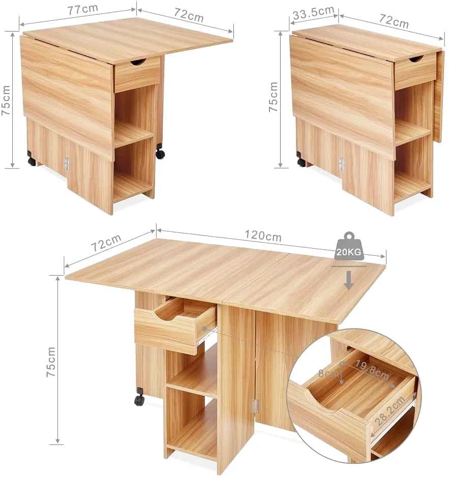 Petite table à manger pliante à trois positions dans un petit appartement - photo 8