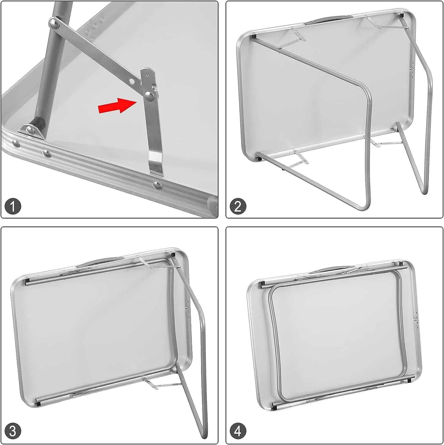 Petite table de camping pliante valise repliée à 4,6 cm d'épaisseur - photo 3