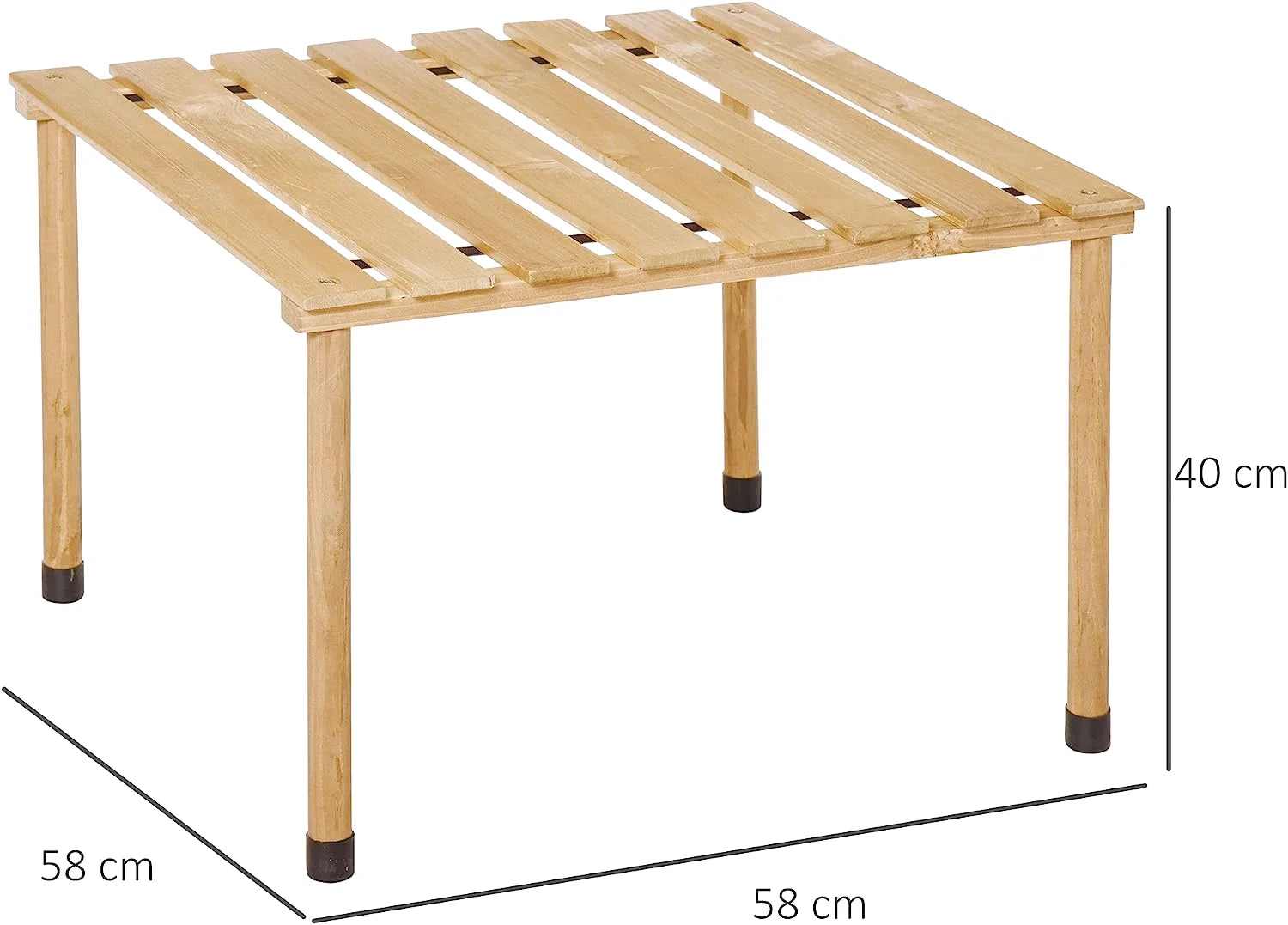 Petite table de jardin en bois pliante sur une terrasse - photo 3