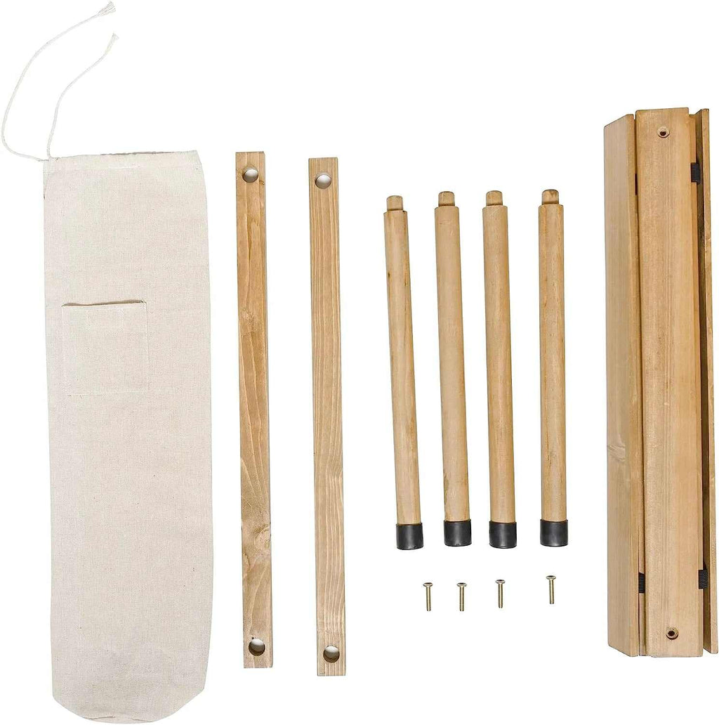 Petite table de jardin en bois pliante sur une terrasse - photo 5