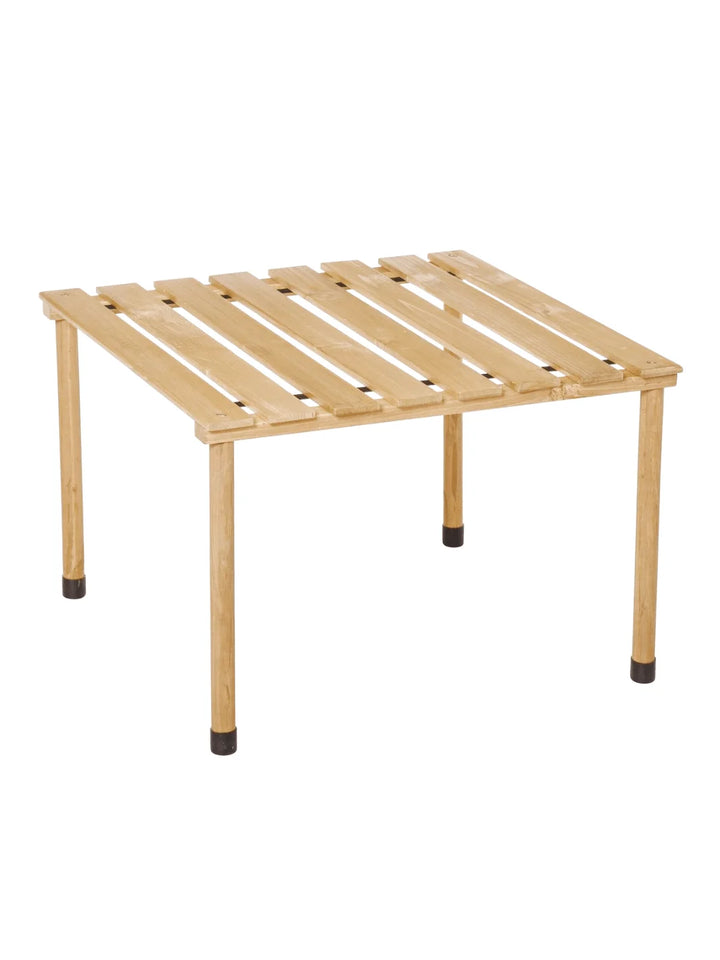 Petite table de jardin en bois pliante