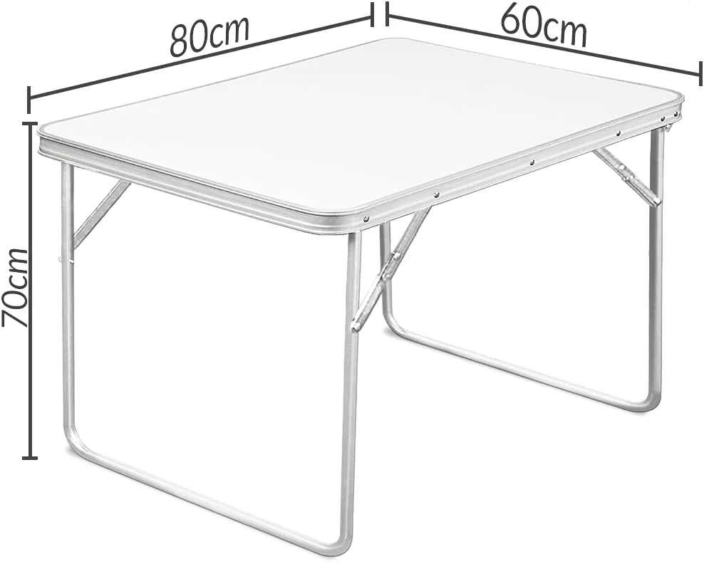 Petite table de pique-nique pliante 80 x 60 cm avec bordure aluminium - photo 5