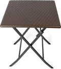 Petite table de jardin pliante carrée de 61,5 cm en acier et HDPE