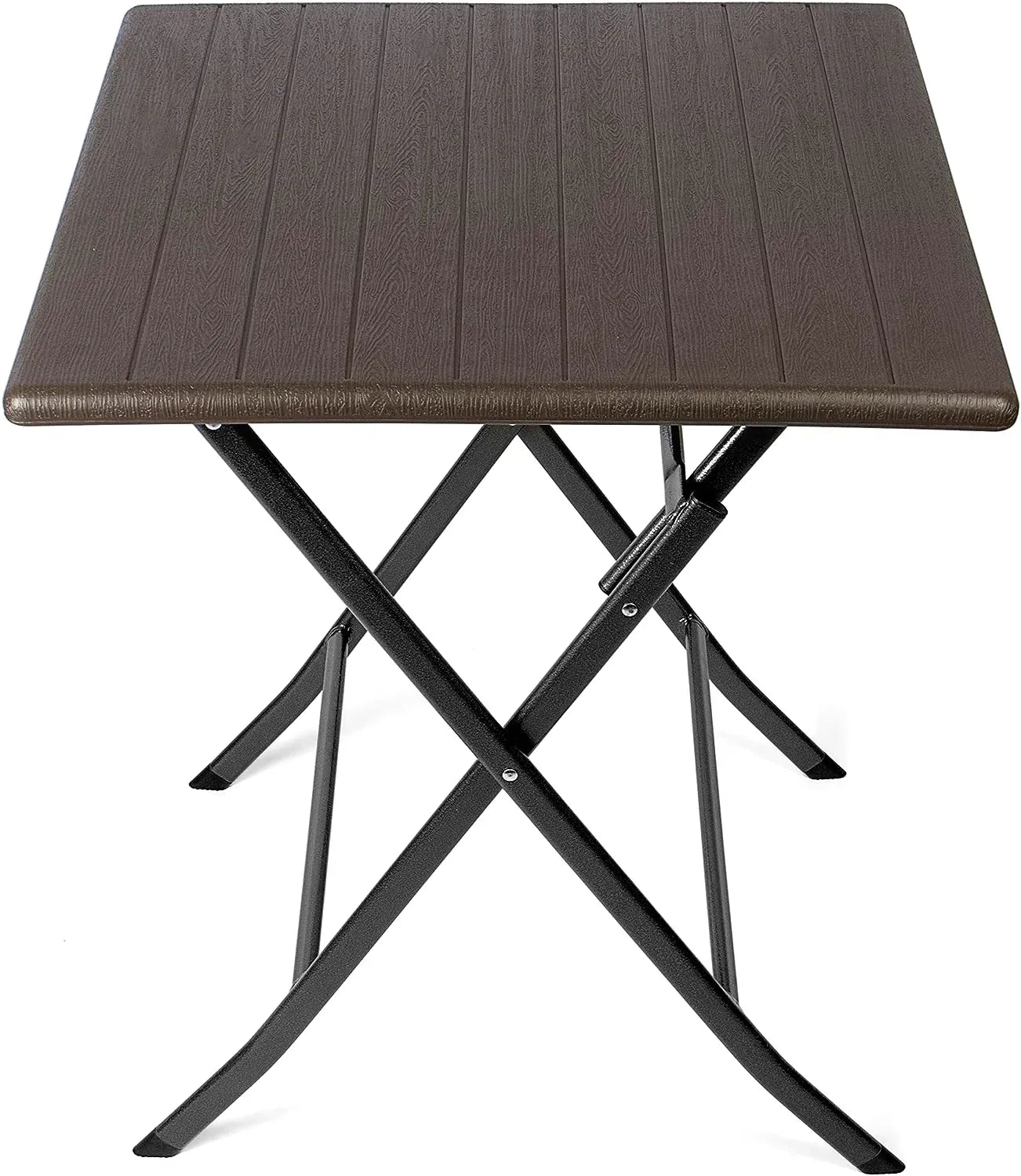 Petite table de jardin pliante carrée de 61,5 cm en acier et HDPE - photo 8