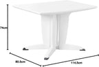 Petite table pliante en plastique de 114 cm résistante aux UV sur une terrasse - photo 4
