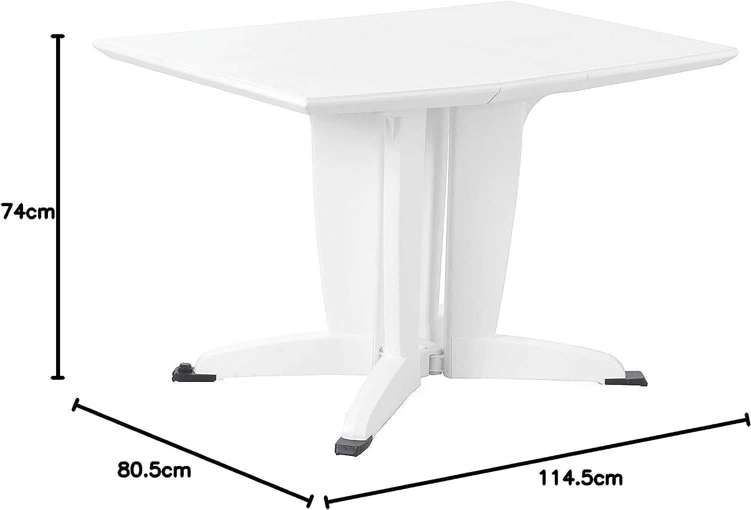Petite table pliante en plastique de 114 cm résistante aux UV sur une terrasse - photo 4