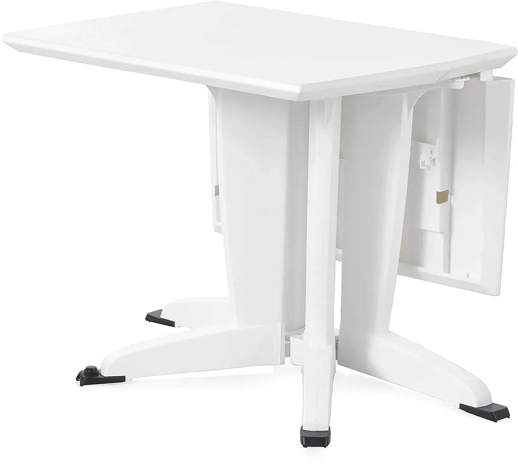 Petite table pliante en plastique de 114 cm résistante aux UV sur une terrasse - photo 5