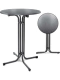 Petite table ronde pliante mange-debout de 110 cm de haut lors d'un cocktail