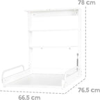 Table à langer murale pliante en hêtre rabattue contre le mur d'une salle de bain - photo 6