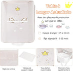 Table à langer pliante bébé avec plateau de rangement inférieur - photo 2