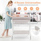 Table à langer pliante bébé avec plateau de rangement inférieur - photo 4