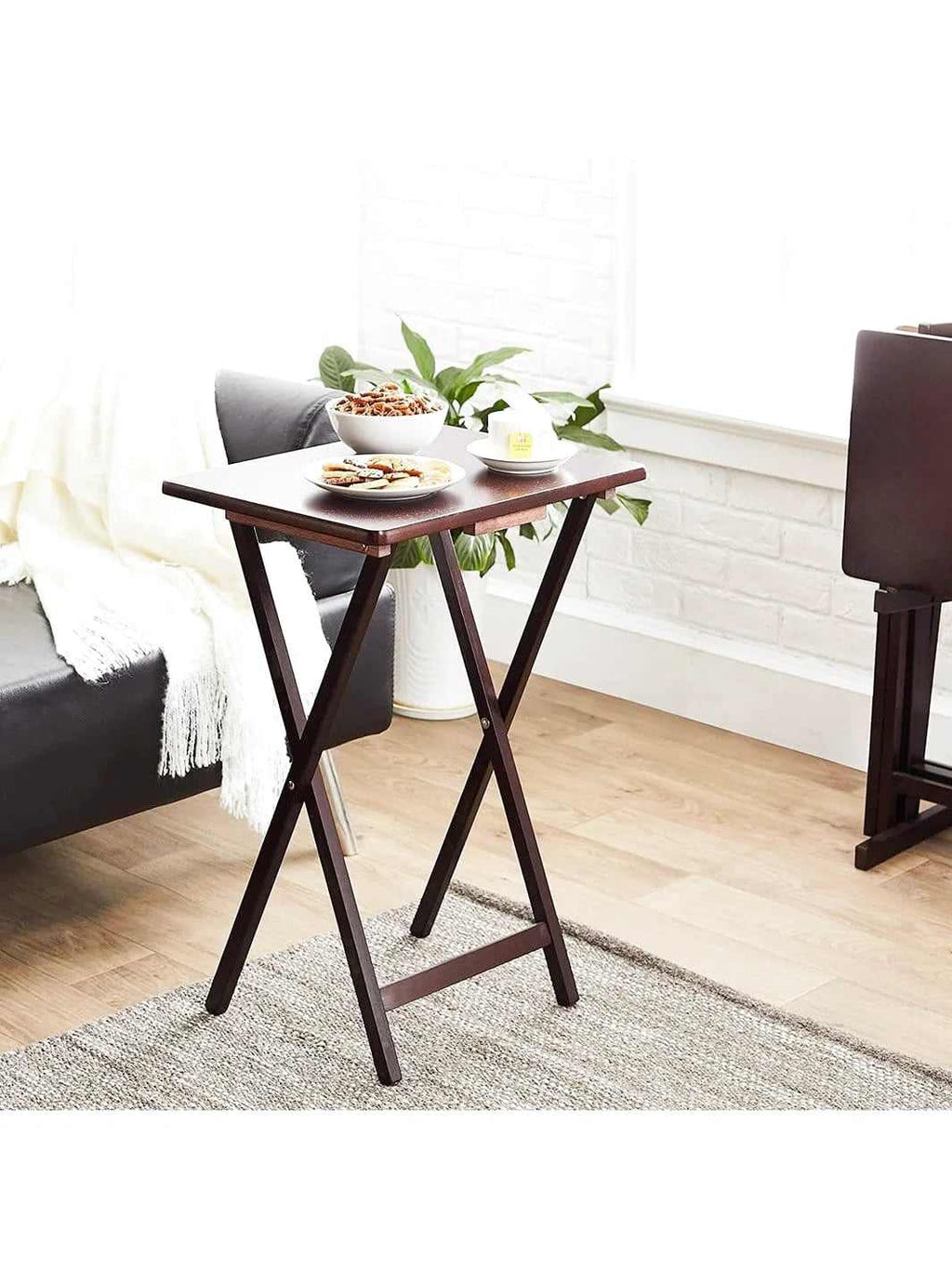 Table à manger d'appoint pliante compacte de 48 cm dans un studio - photo 4