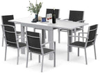 Table à manger extérieur pliante extensible en aluminium sur une terrasse - photo 13