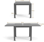 Table à manger extérieur pliante extensible en aluminium sur une terrasse - photo 11