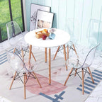Table à manger pliante ronde en bois de 80 cm de diamètre dans un coin repas - photo 5