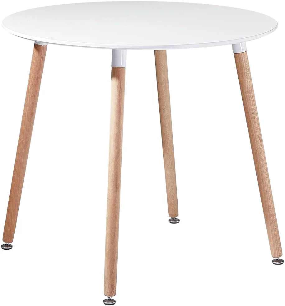 Table à manger pliante ronde en bois de 80 cm de diamètre dans un coin repas