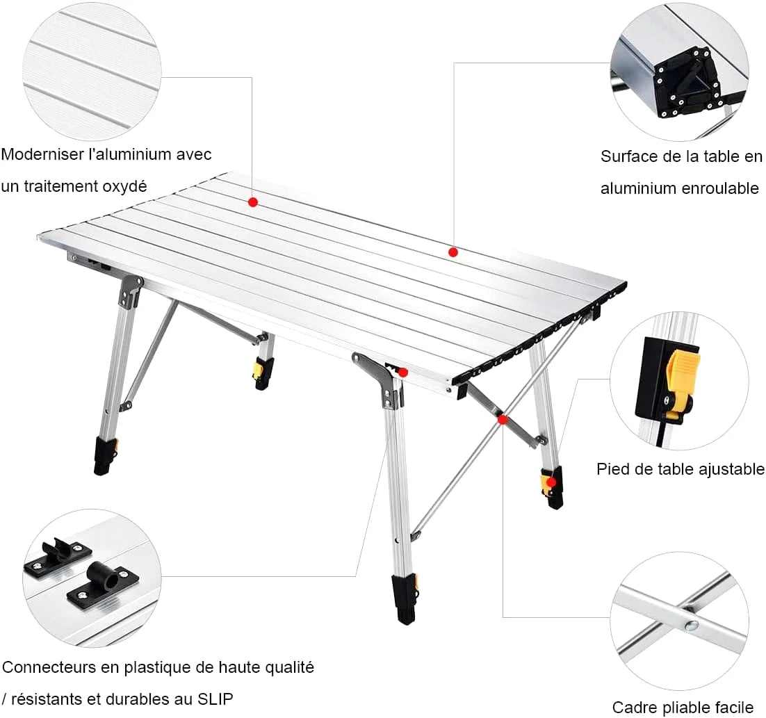 Table de balcon pliante en aluminium à hauteur réglable sur un balcon - photo 3