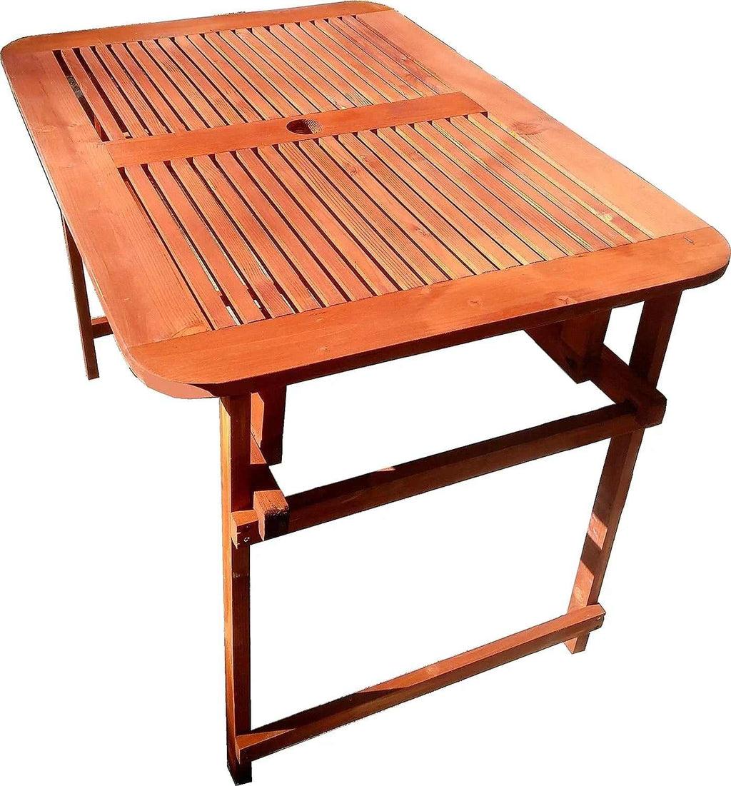 Table de balcon pliante en bois massif de 109 x 79 cm sur un balcon - photo 2