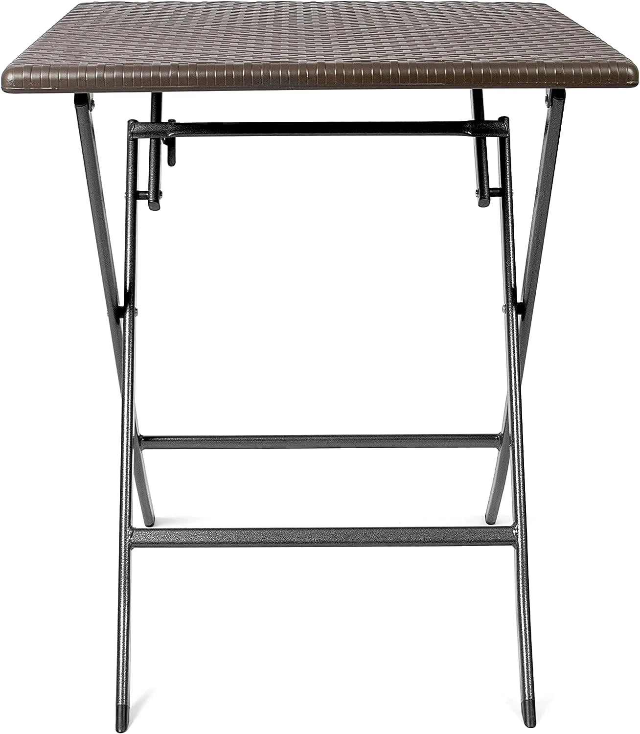 Table de balcon pliante rectangulaire en acier et HDPE sur une terrasse - photo 4