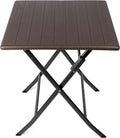 Table de balcon pliante rectangulaire en acier et HDPE sur une terrasse - photo 6