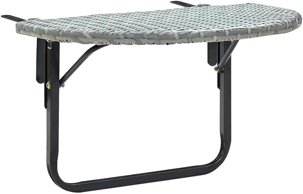 Table de balcon suspendue pliante fixée sur une rambarde