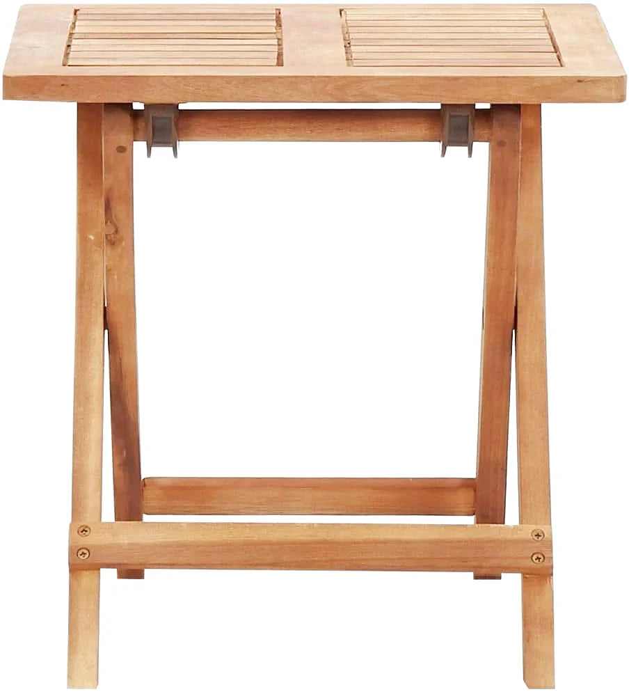 Table basse pliante de balcon en acacia massif de 40 x 40 cm - photo 2