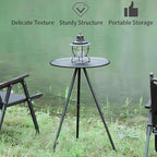 Table basse ronde pliante ultra légère en ABS et aluminium avec son sac de rangement - photo 2