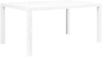 Table blanche en plastique pliante carrée de 79 cm sur une terrasse - photo 5