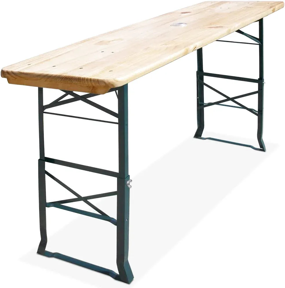 Table brasserie pliante de 170 cm en bois massif lors d'une fête