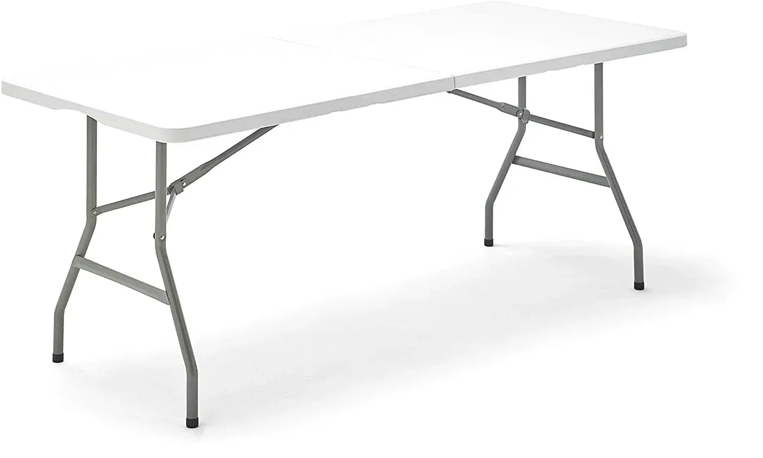 Table brocante pliante de 180 cm servant d'étal sur un vide-grenier