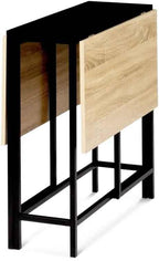 Table console de jardin pliante de 103 cm dépliée sur une terrasse - photo 4
