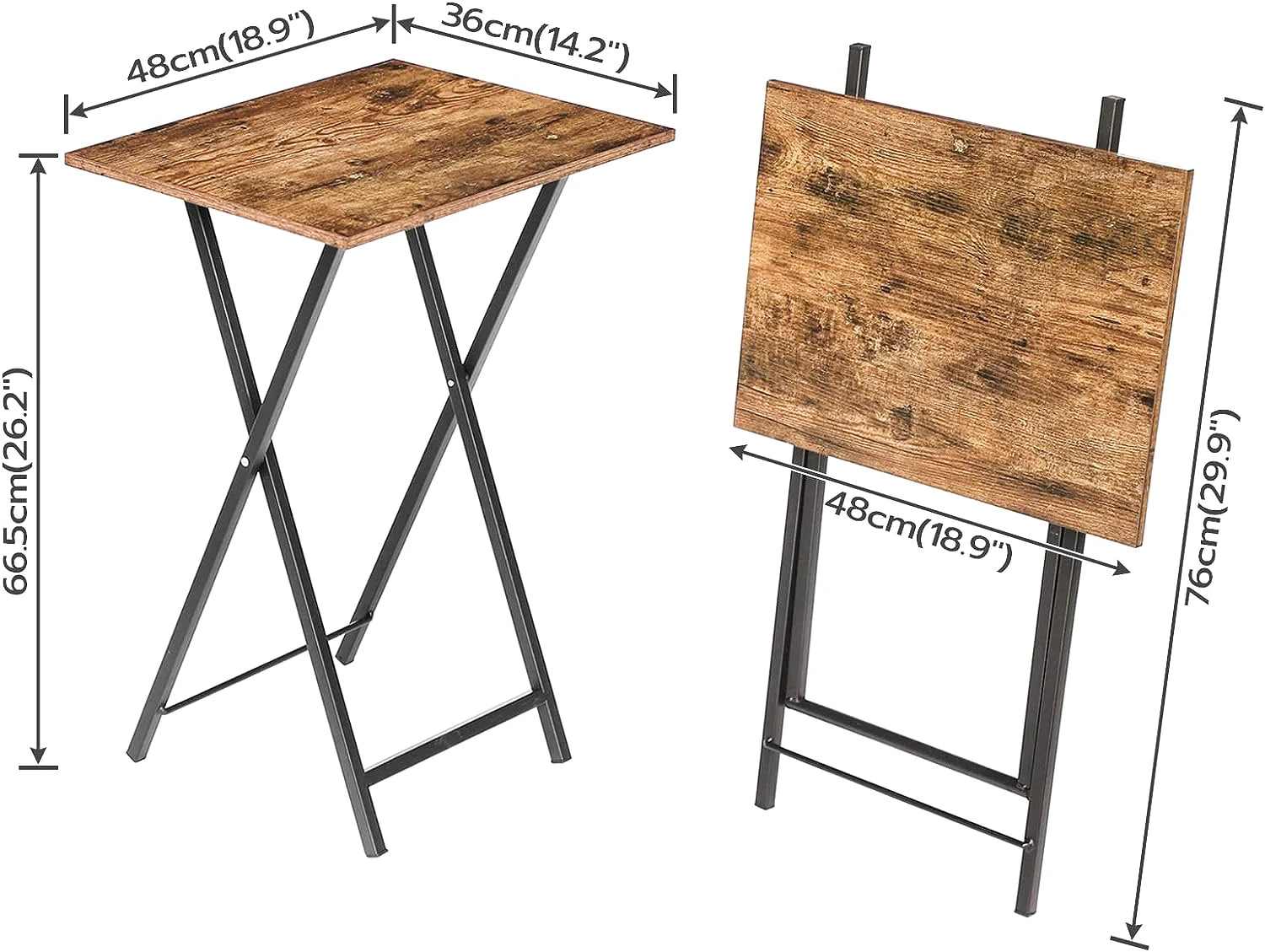 Table d'appoint pliante de balcon de 48 x 36 cm à côté d'un fauteuil - photo 5