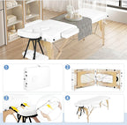 Table d'ostéopathie pliante de 185 cm avec mousse haute densité - photo 2