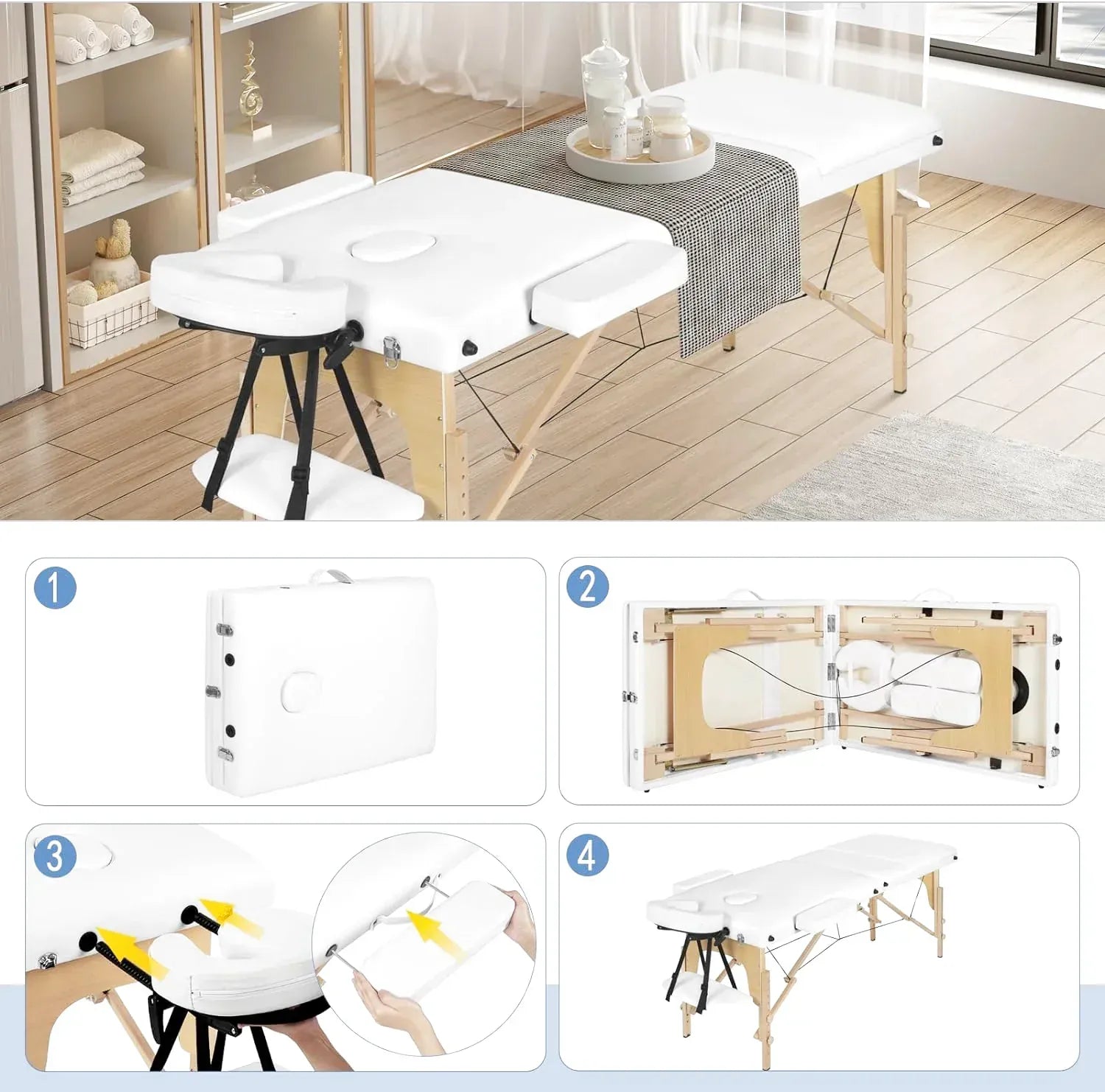 Table d'ostéopathie pliante de 185 cm avec mousse haute densité - photo 2