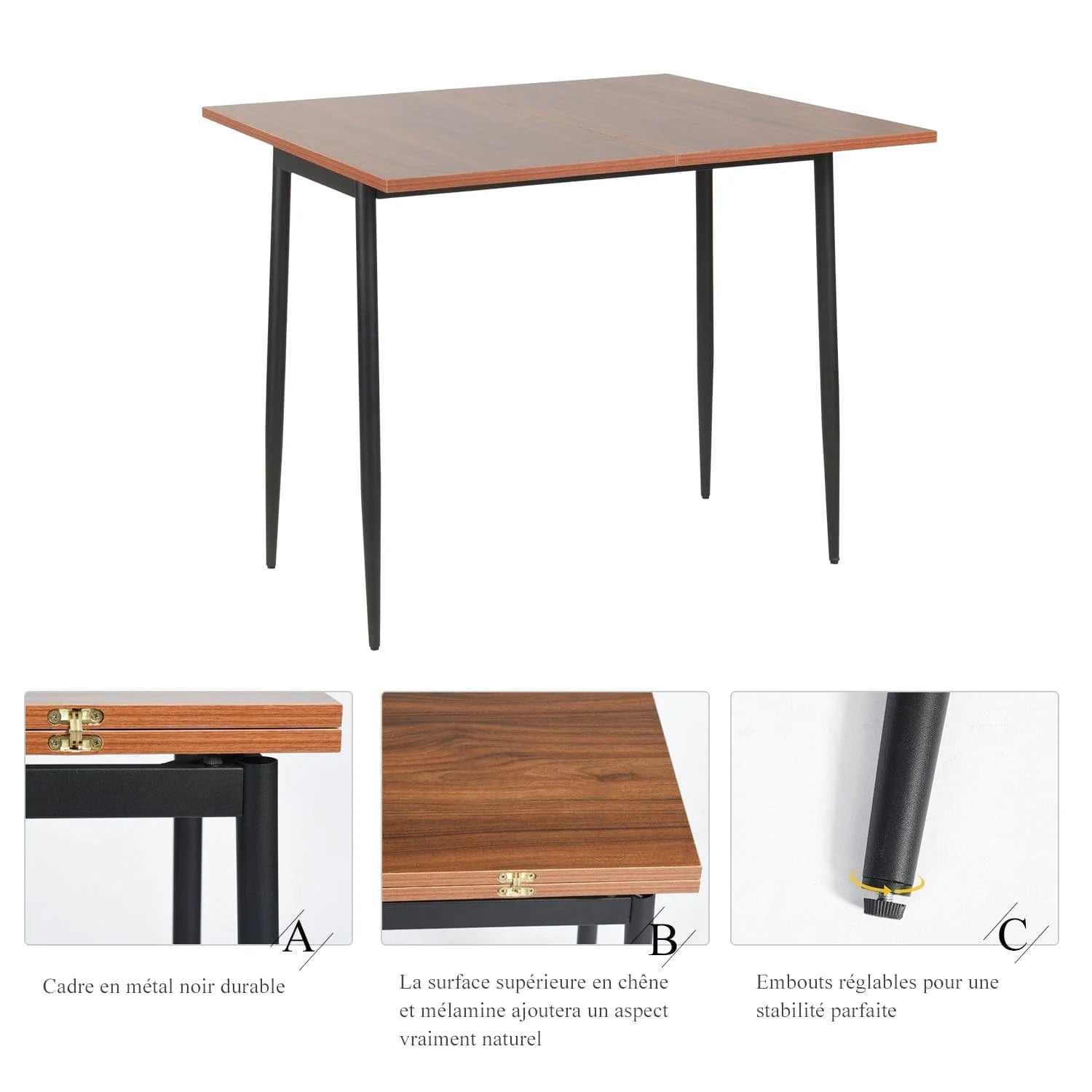 Table de balcon extensible pliante en position déployée sur un balcon - photo 5