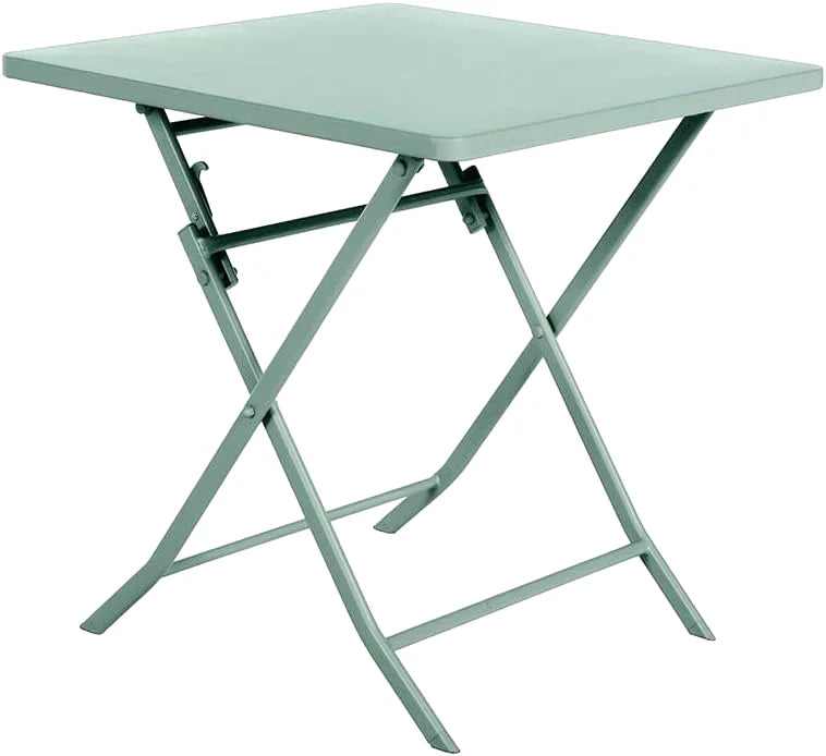 Table de balcon pliante 2 personnes carrée de 70 cm en acier