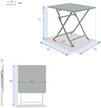 Table de balcon pliante 2 personnes carrée de 70 cm en acier - photo 4