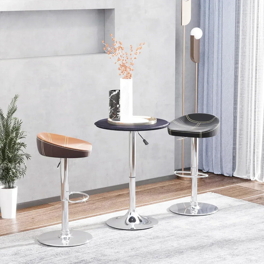 Table de bar pliante avec colonne chromée réglable en hauteur - photo 2