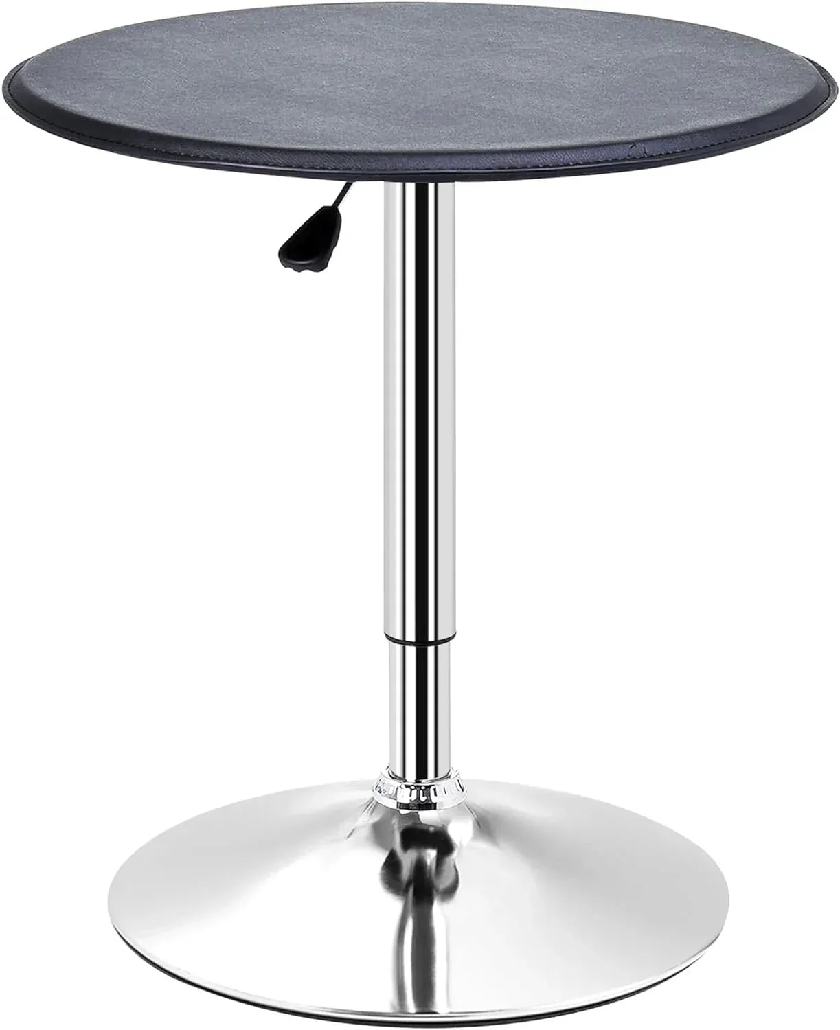 Table de bar pliante avec colonne chromée réglable en hauteur