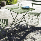 Table de bistrot pliante de 60 x 60 cm en acier thermolaqué - photo 2
