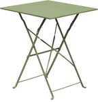 Table de bistrot pliante de 60 x 60 cm en acier thermolaqué