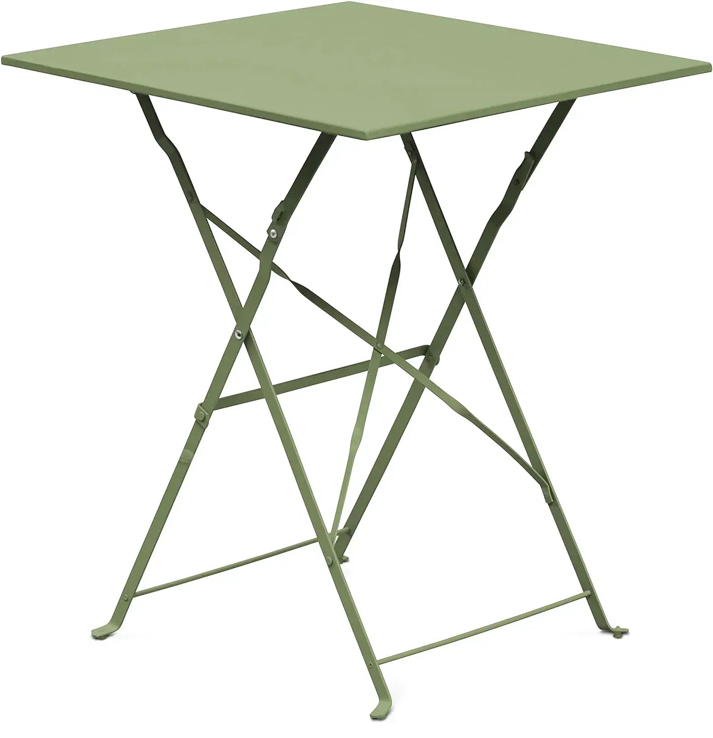 Table de bistrot pliante de 60 x 60 cm en acier thermolaqué