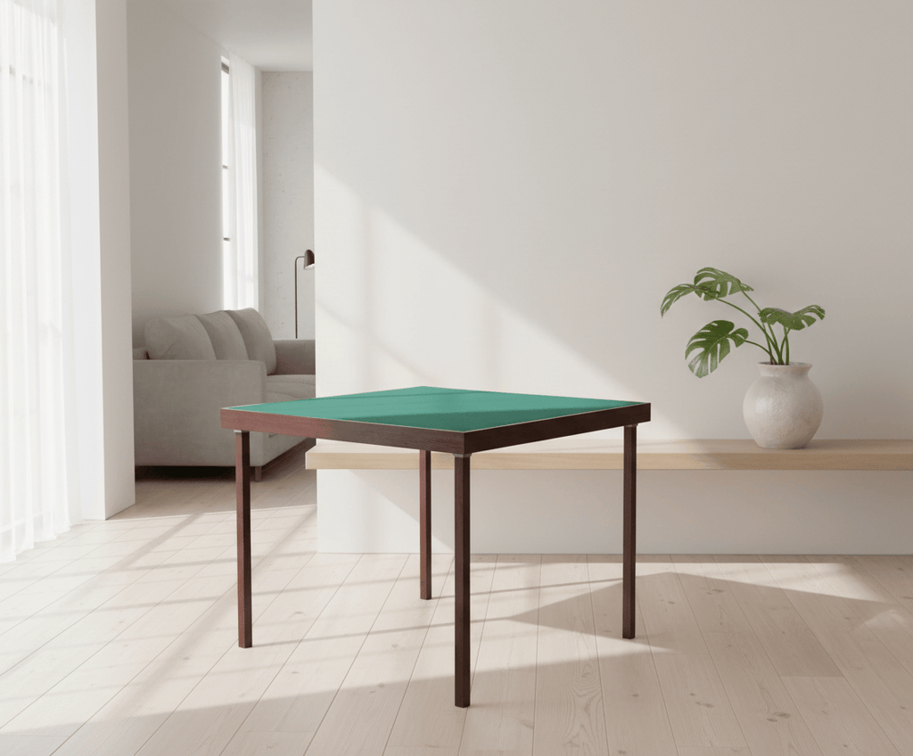 Table de bridge pliante avec surface de jeu en feutre vert - photo 6
