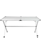 Table de camping pliante 6 personnes 110 x 70 cm installée sur un emplacement de camping - photo 2