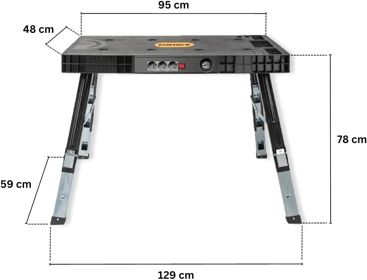 Table de chantier pliante utilisée comme établi mobile - photo 4