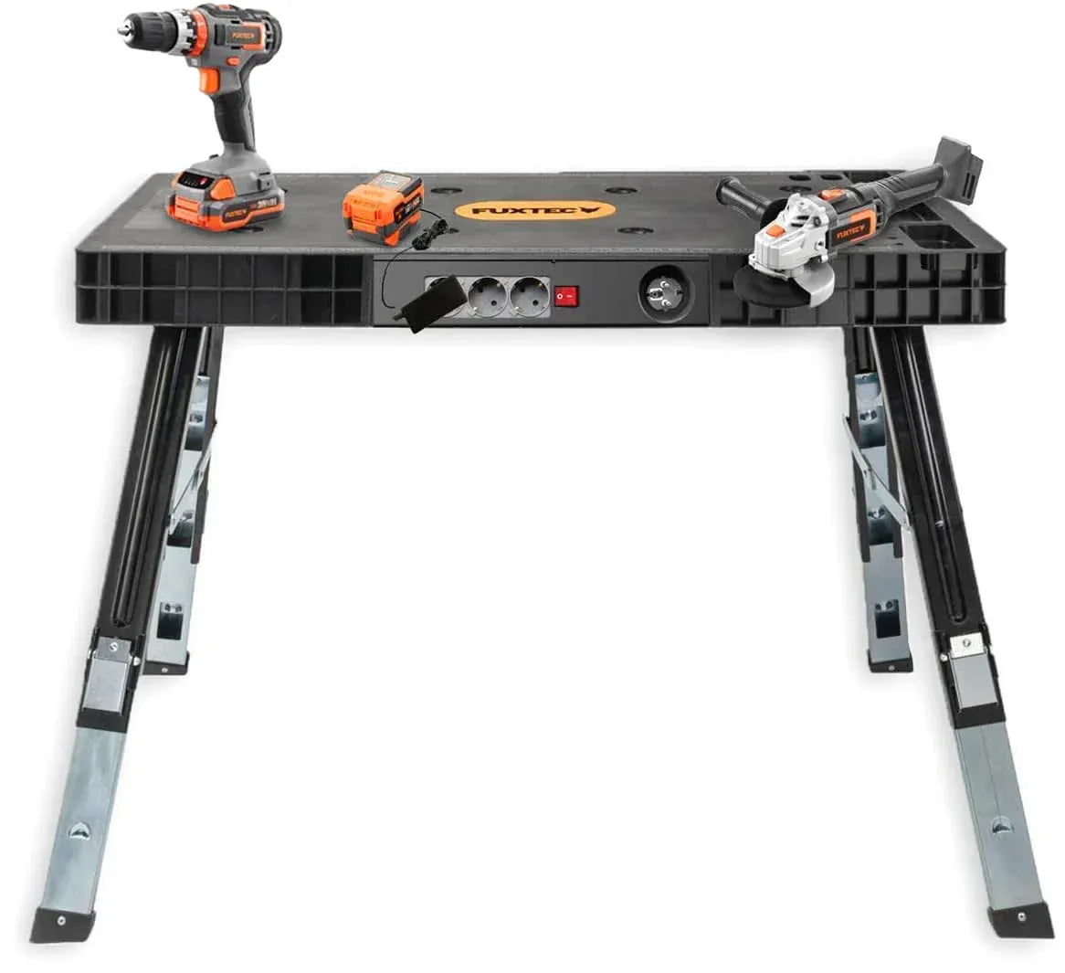 Table de chantier pliante utilisée comme établi mobile - photo 3